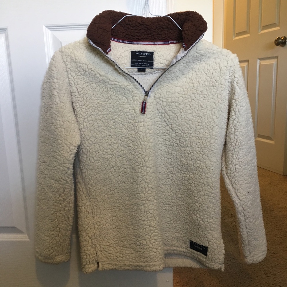 Sherpa pullover, off white (cream color)